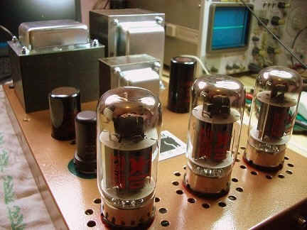 Sowter power output transformers in valve amplifier