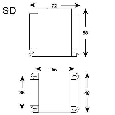 Parafeed output transformer